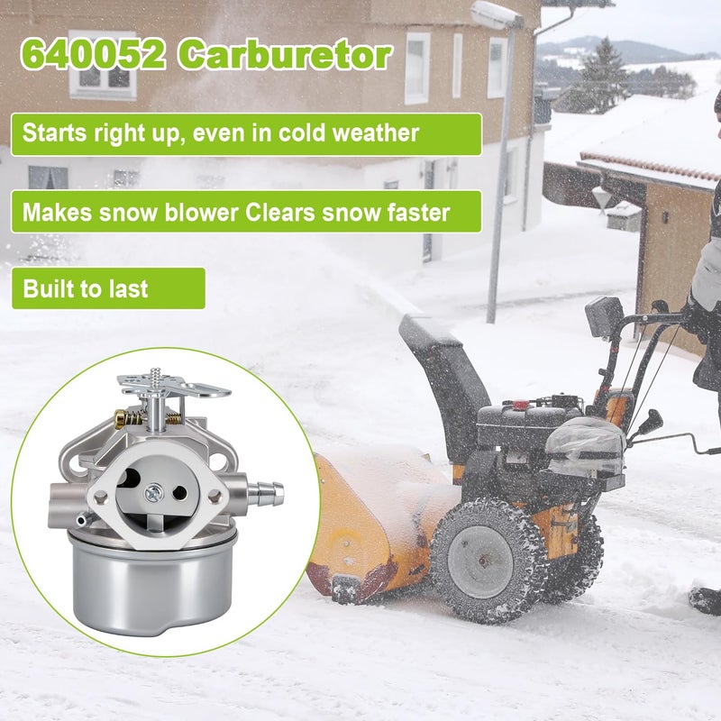 HOOAI 640052 كربوراتور متوافق مع محركات تيكومسيه 8hp 8.5hp 9hp 9.5hp 10hp 10.5hp HMSK80 HMSK85 HMSK90 HMSK100 HMSK105 HMSK110 LH318SA LH358SA استبدال 640054 640349 640058 640058A لآلات إزالة الثلج - Image 2